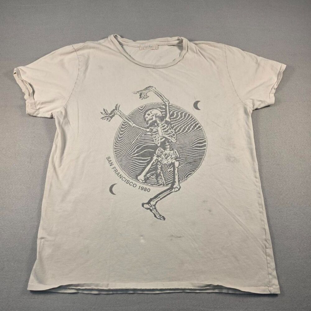 Junk Food San Francisco 1980 Skeleton T-Shirt Size L - 0105